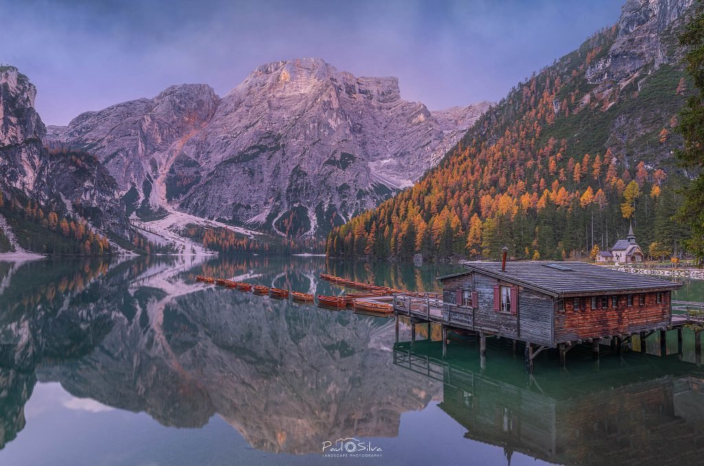 Lago di Braies, Dolomites, Italy.