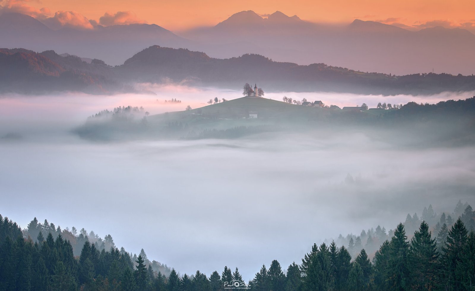 Saint Thomas Church View in Slovenia.