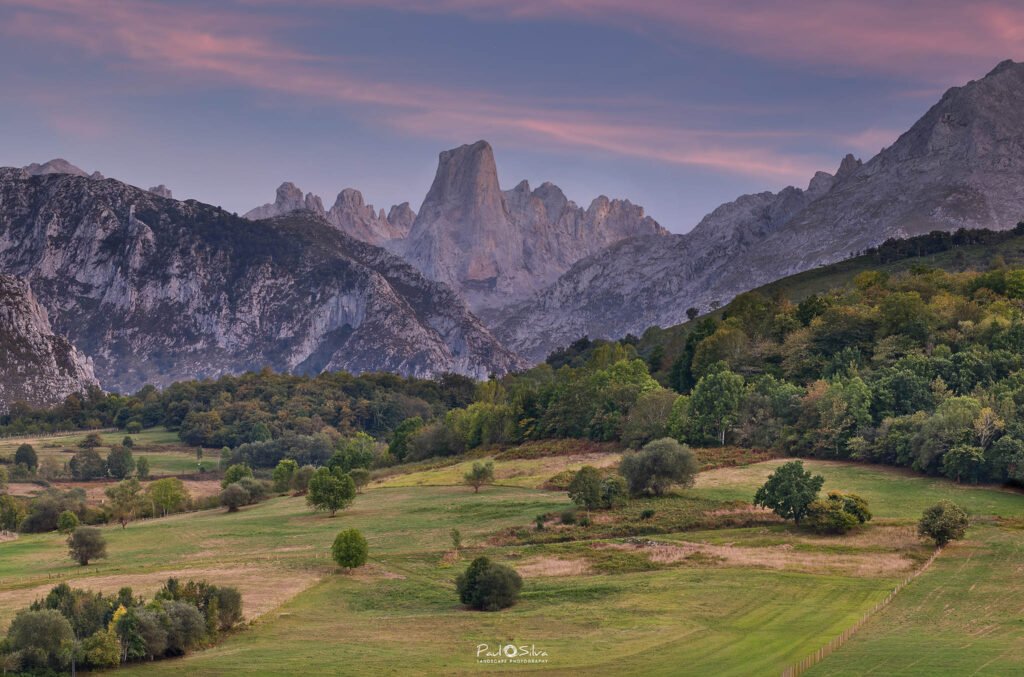 Where the mountains catch the last light. An unforgettable evening in the Picos de Europa, north Spain.