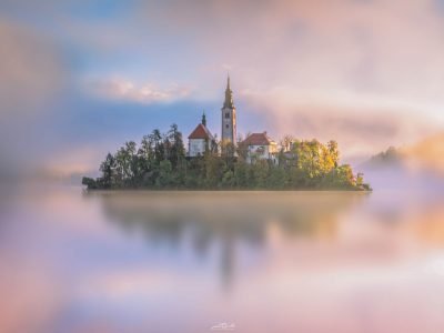 Lake Bled island church, Slovenia